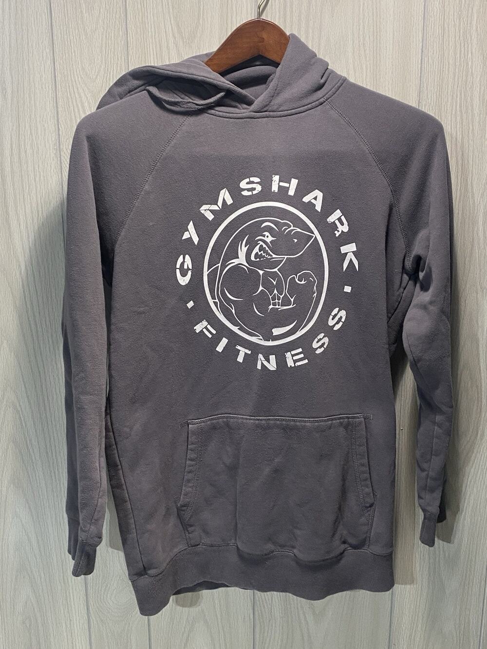 Gymshark Fitness Hoodie Mens Size M Gray Pocket Gym Gear Sports